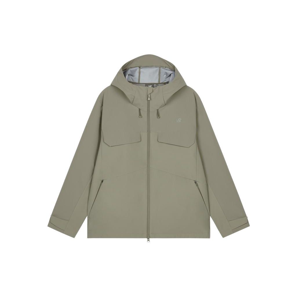 

New Balance однотонная толстовка на молнии с капюшоном повседневная куртка мужская верхняя одежда зеленый 5AD38641-DB