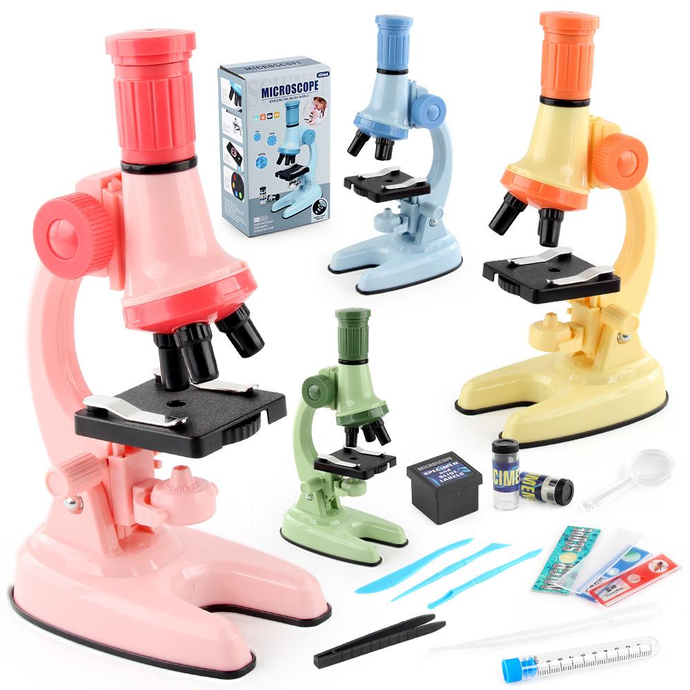 

Pupil Science Biological Experimental Equipment Microscope Toy 1200 Times Microscope Toy Boxed зелений
