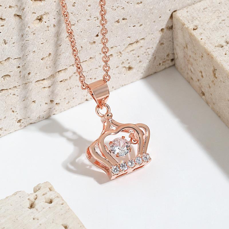 

Танцующая подвеска на ключицу, японская и корейская версия простого дизайна, умное ожерелье в форме бьющегося сердца