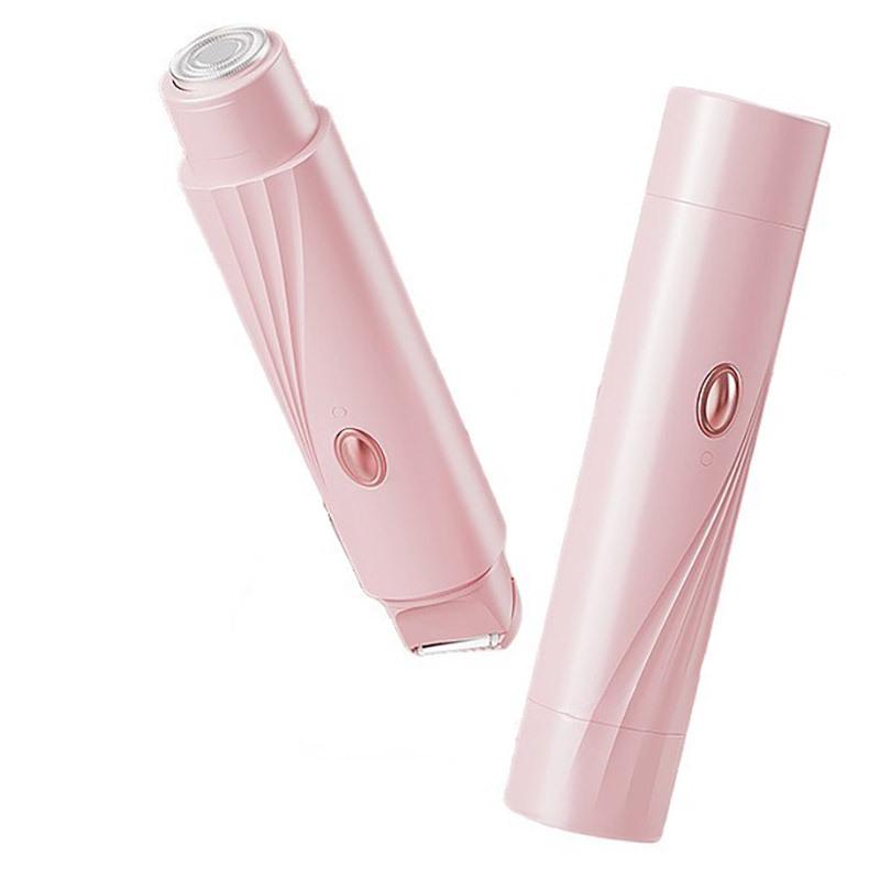 Portable Double Head Wireless Charging Mini Electric Pubic Hair Shaver for Women