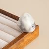 Vintage Irregular Smooth Resin Plastic Rings for Women New Trend Boho Geometric Finger Rings Aesthetic Party Jewelry