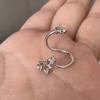 1Pc Star Surround Planet Spiral Ear Bone Nail For Women   Silver Color Earrings Accessories