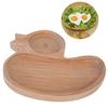Wooden Cute Plate Divided Dish Bowl Food Serving Tray for Kid ChildrenDuck