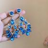 Exaggerated Personality Diamond-encrusted Hollow Water Drop Fringed Earrings Women's Court Style Light Luxury Versatile High-end Trendy Earrings