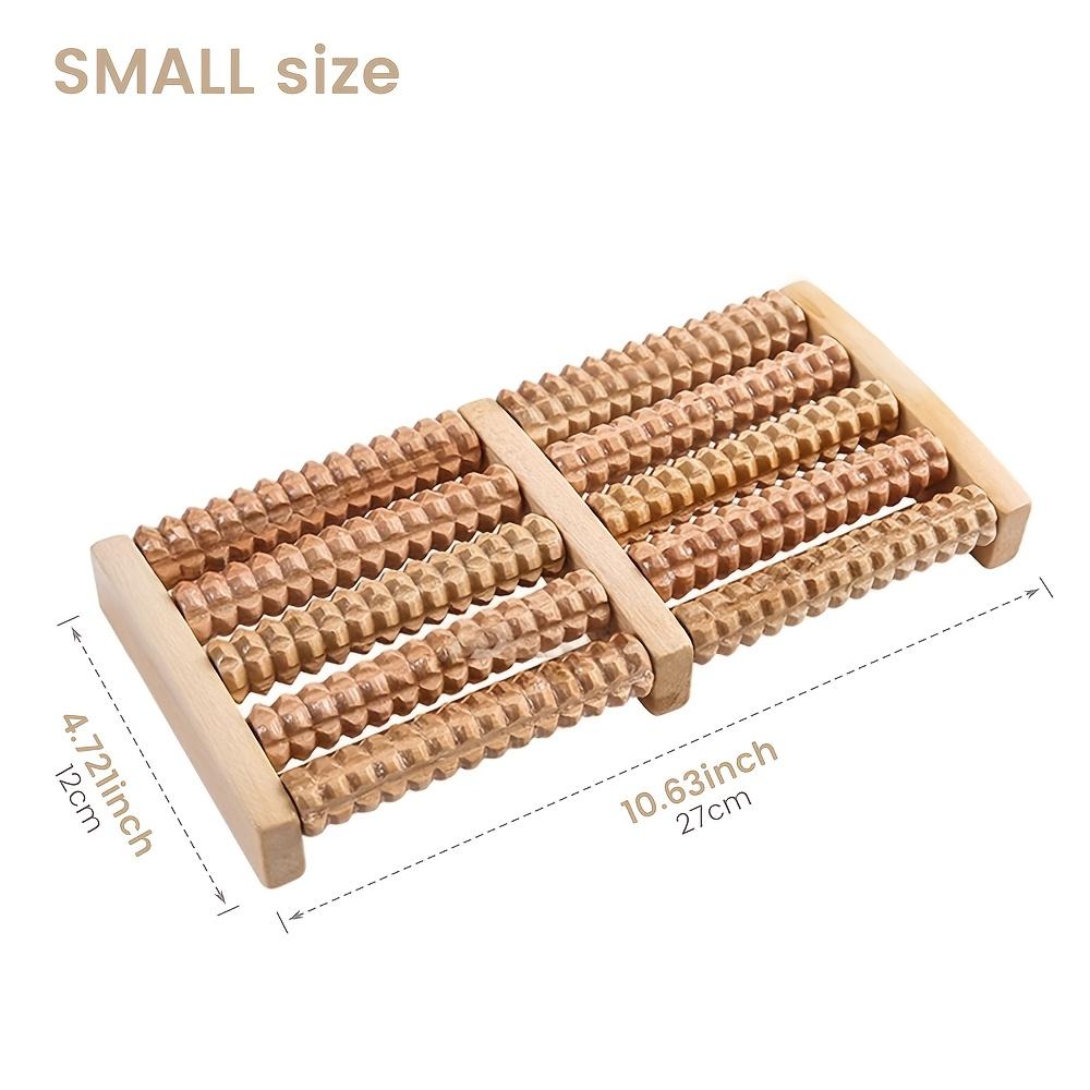 1pc Wooden Foot Massager with Shiatsu Roller - Comfortable Wooden Design for Foot and Toe Relaxation, Perfect for Home Spa or Office Use, Foot Care