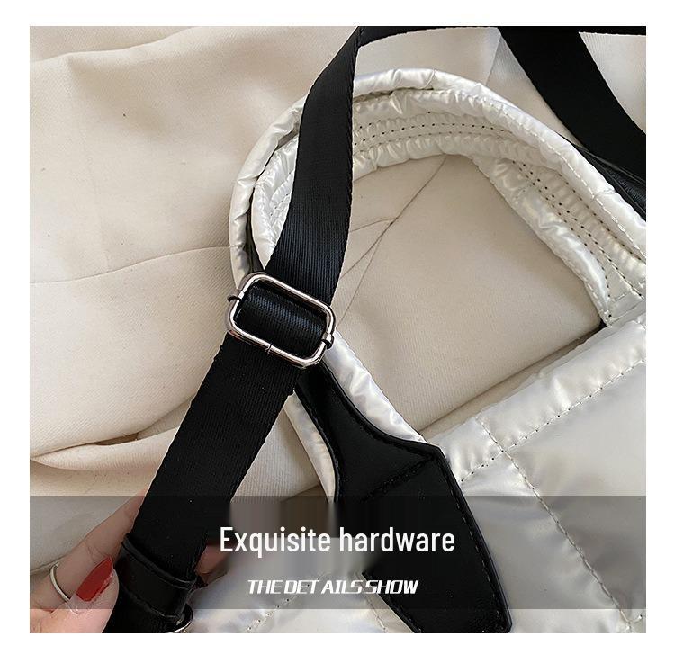 Bavlněná taška Argyle 2025 – Velká kapacita, Všestranná dámská taška přes rameno a crossbody