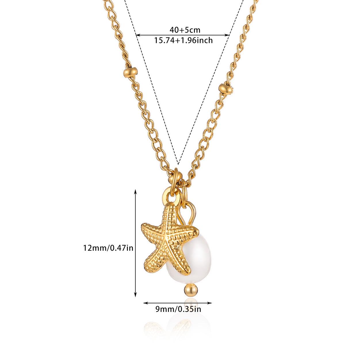 

European & American Style Imitation Pearl Necklace: Trendy Sweater Chain for Women s Daily Commute