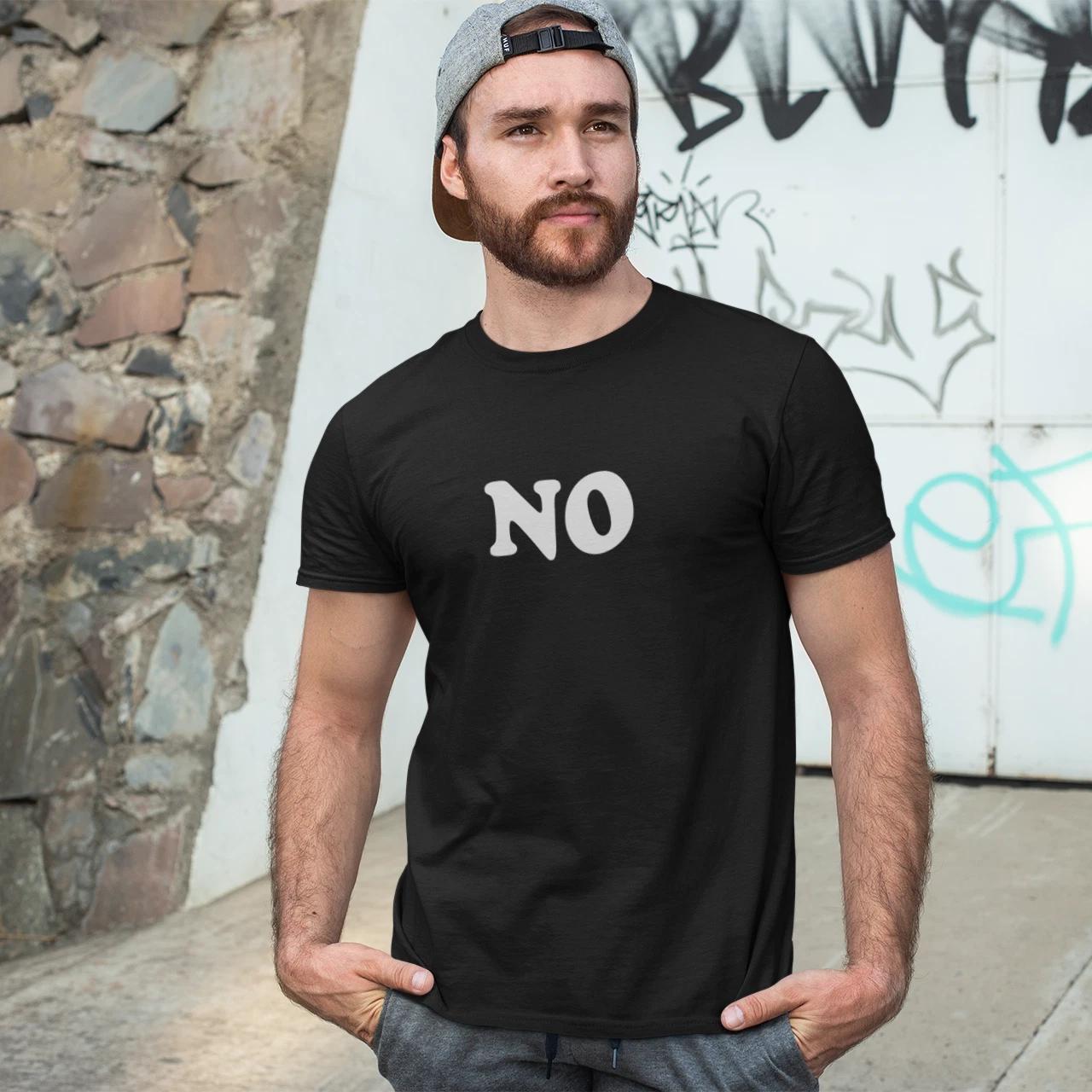 No T-Shirt -negative grumpy miserable old git moan not today goth meh non 4XL