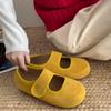 Vintage Gentle Ugly-Cute Shallow Yellow Single Shoes Loafers for Women 2025 New Versatile Soft-soled Mary Jane Shoes