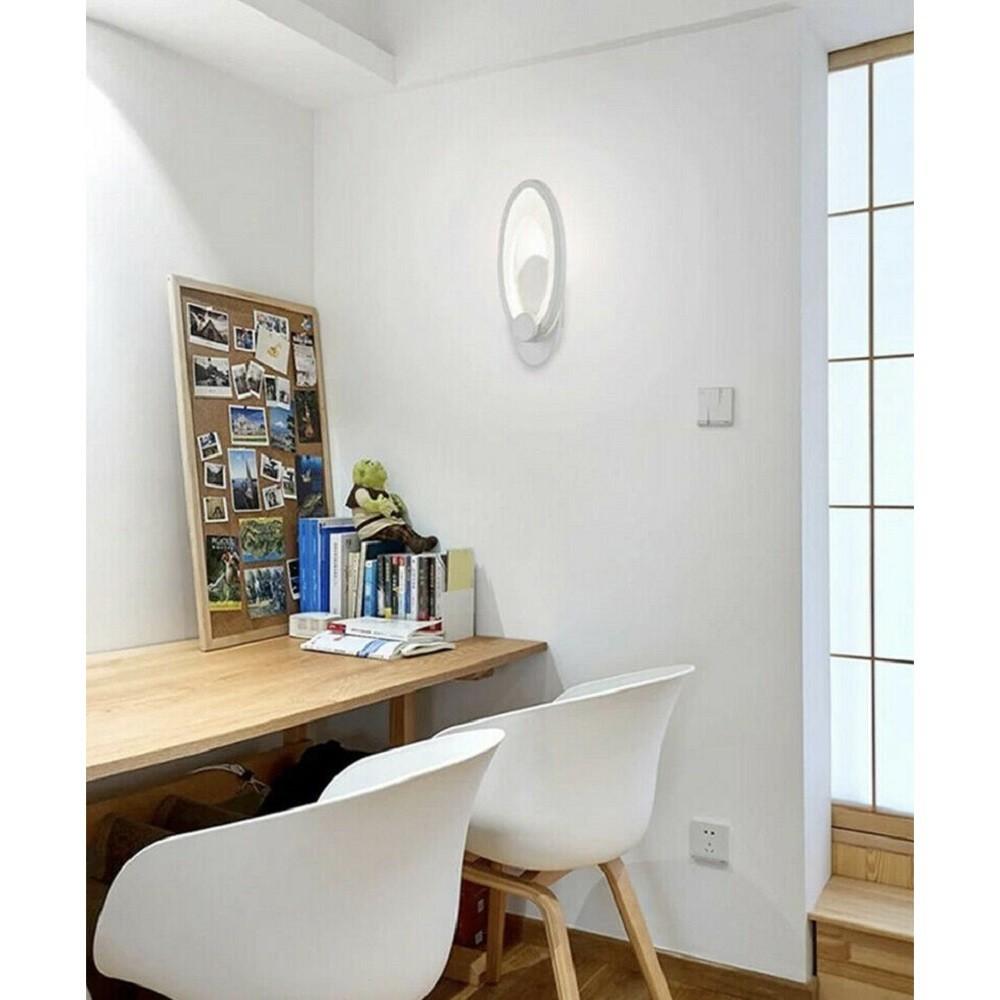 Applique moderno spirale a led 12 watt da parete lumetto abat jour
