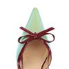 Bow, Thin Heel, High-heeled Shoes with Feminine Temperament, Empty Back Strap, Women's Single Shoes