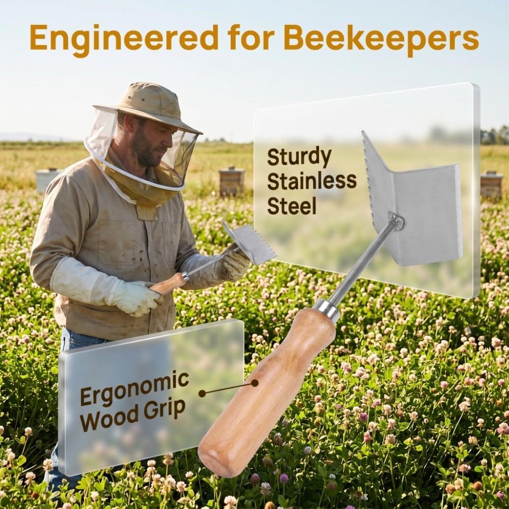 Steady Queen Bee Excluder Durable Honey Scraper Shovel Beehive Frame Shovel Frame Cleaning