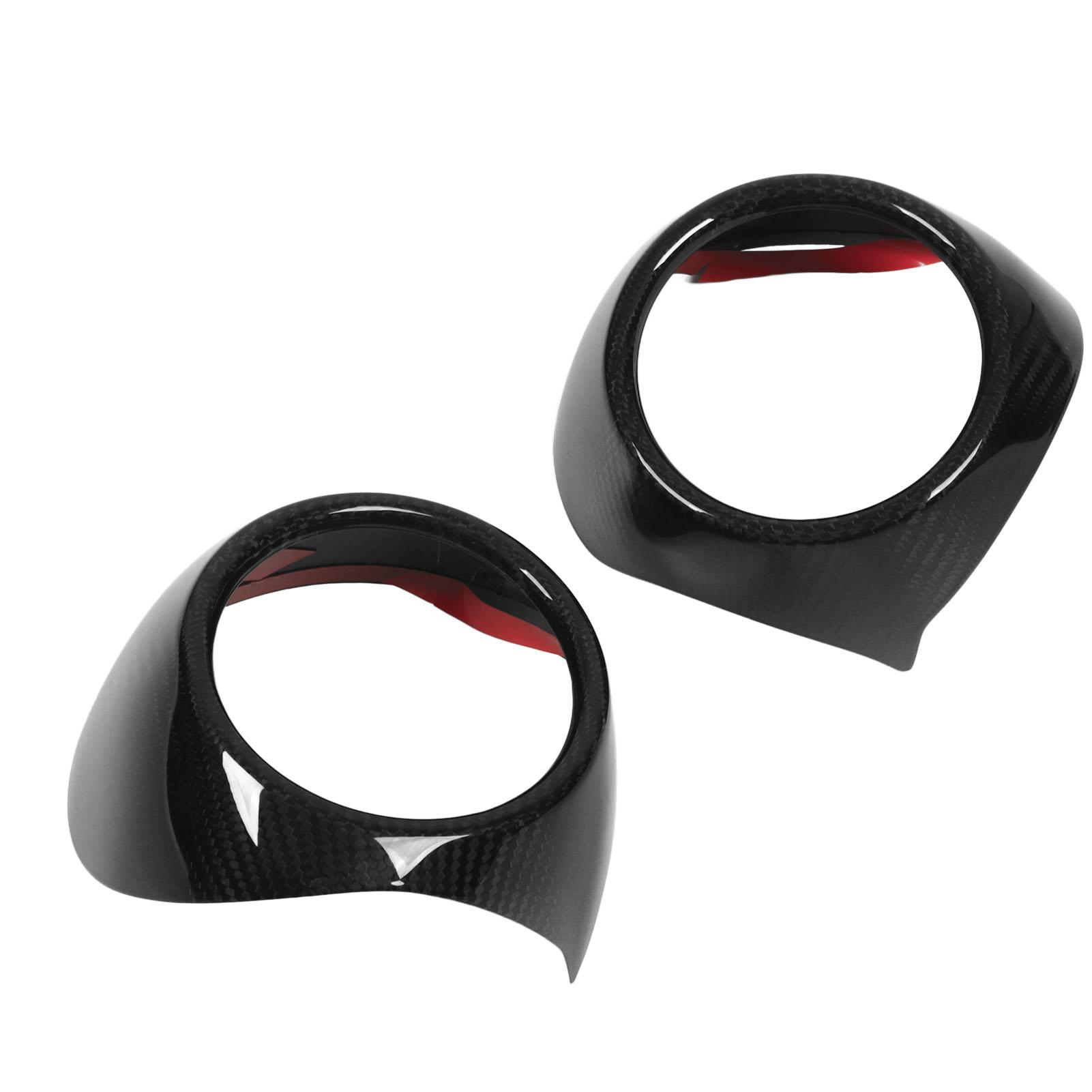 

2 Pcs AC Vent Trim Dry Carbon Outlet Cover Front Dashboard Decoration Sticker Replacement for 2022 and Up LHD