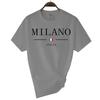 Summer Cotton Soft Tops Summer Milano Letters Print Y2k T-shirt for Man Short Sleeved Luxury Tees Clothing Loose Pure