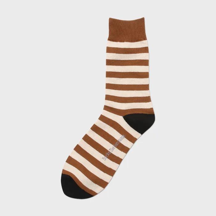 Camel striped socks