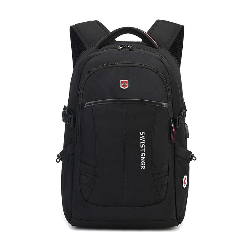 Waterproof 17.3 Inch Laptop Backpack Men USB Charging Swiss Backpack Travel Women Rucksack Male Vintage School Bag Mochila