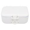 Dentures Storage Box Deep Cleansing Brush Denture Retainer Case with Mirror Unslotted Type