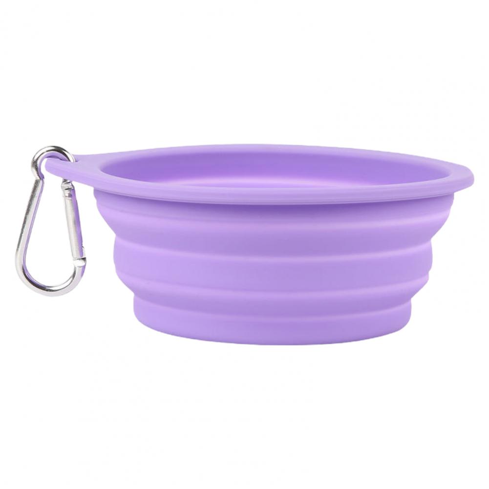 600ML Pet Bowl Collapsible Dog Pet Folding Silicone Bowl Dog Bowls Portable Food Container Feeder Dish Bowl Pet Supplies