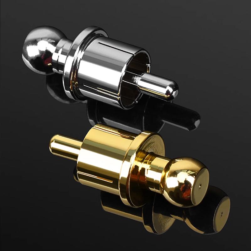 Gold/Rhodium Plated Copper RCA Protector Caps Socket Phono Connector Dust Protector RCA Plug Caps Noise Stopper Shielding Caps