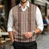 Men's Casual Wool- V-Neck Knit Sweater Vest for Commute