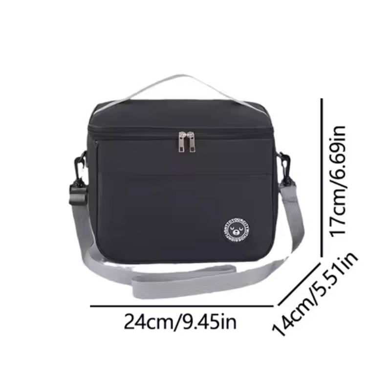 Capacity Hand-held with Shoulder Strap Insulated Bag, Lunch Box Bag, Student Thickened Waterproof Lunch Bag