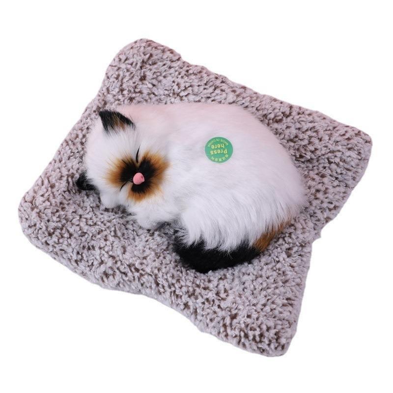 Simulated Kitten Meow Bamboo Charcoal Deodorizing Plush Cushion for Car & Home Decoration