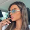European and American fashion new retro personalized metal sunglasses high sense trend versatile street sunglasses Internet celebrity glasses