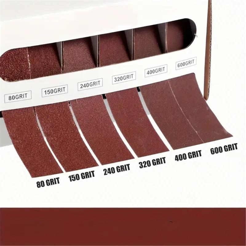 4/5/6 Grits Long Abrasive Sand Paper Rolls Variety Pack with Dispenser Drawable Emery for Woodworking
