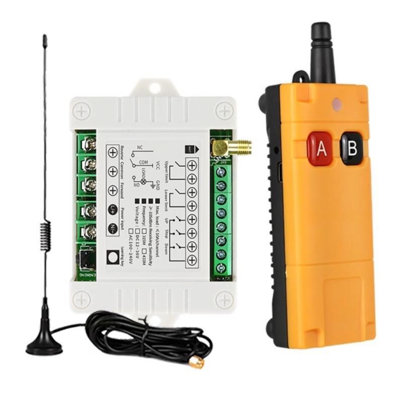 

433Mhz Wireless Remote Control Transmitter 2 Key Long Ranges Wireless Receiver Module For Home Garage Door Opener