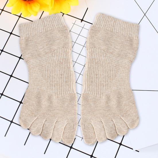 1 Pair Cotton Five Finger Short Socks Women Girl Breathable Sweat-Absorbent Split Toe Socks Casual Pilates Yoga Gym Fitness Sports Socks