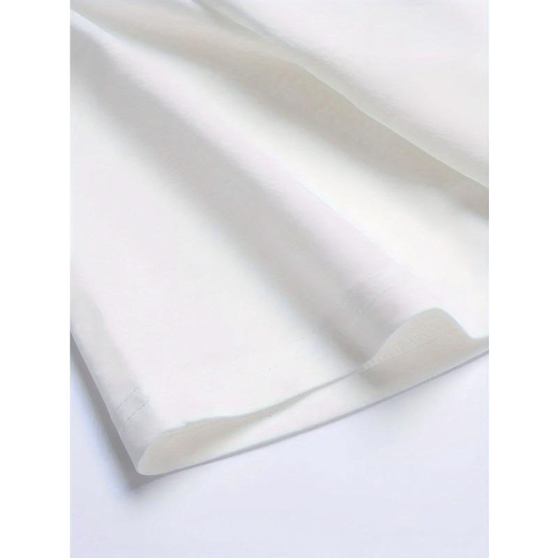 Europäische Größe Damen Weißes Weihnachtst-Shirt mit Roten Lippen & Glänzendem Lippenabdruck - Kurzarm Rundhals Freizeit-Oberteil mit Lippenstift-Design