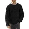 Herren Strickpullover 2025 Herbst/Winter Unifarben Rundhals - Europäischer & Amerikanischer Stil, Große Größen, Langarm