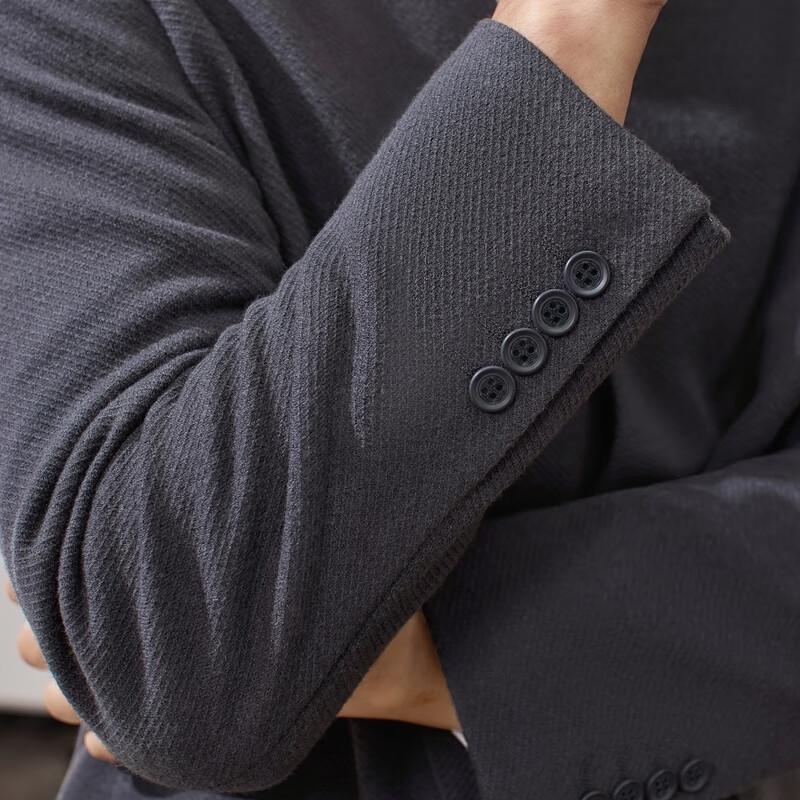 SEVEN Men's New Chinese Style Wool Blend Casual Blazer