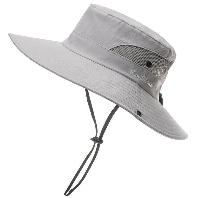 New men's and women's outdoor sun hat ponytail hole bucket hat sun protection sun hat outdoor hiking hat