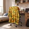 Pătură Flanelă cu Clătite Distractive, Pătură de Odihnă Creativă cu Model Realist de Clătite, Pătură Moale Confortabilă pentru Canapea, Fotoliu, Birou, Cameră de Cămine