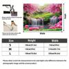 2D Spring Flower Waterfall Backdrop Lush Greenery Photography Background Cloth
