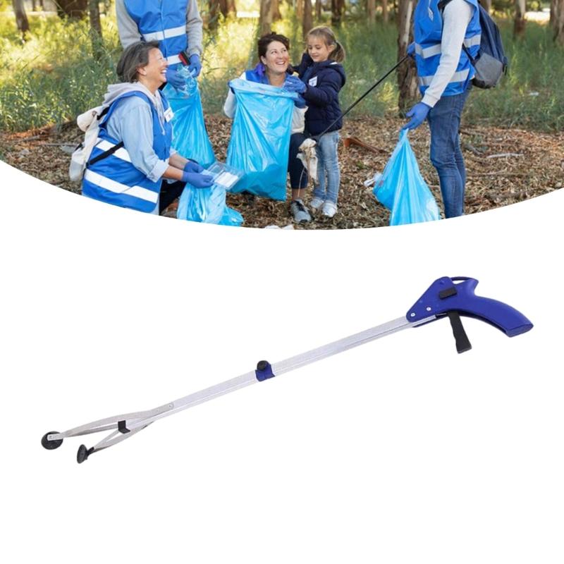 Herramienta Plegable Pinza Recogedora Para Personas Mayores y Embarazadas Con Ventosa Mandíbula Antideslizante Resistente Para Recoger Basura