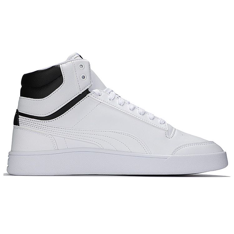 Puma Shuffle Mid Blanco Negro Oro Zapatillas Unisex Team-Gold 380748-01