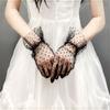 Französische Retro Gepunktete Netz Durchsichtige Spitze Handschuhe Damen Dünn Mit Spitze Hochzeitskleid Dekoration Vollfinger