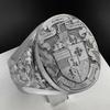 Anneaux Signets Sucrés Plaqués Or de Luxe avec Blason Gravé pour Hommes Femmes Hip Hop Fête de Danse Style Couronne Bijoux Cadeau