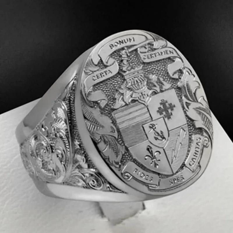 Anneaux Signets Sucrés Plaqués Or de Luxe avec Blason Gravé pour Hommes Femmes Hip Hop Fête de Danse Style Couronne Bijoux Cadeau