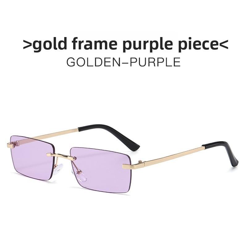 Fashion Unisex Square Frameless Sunglasses With Uv400 Protection For Summer Outings And Parties