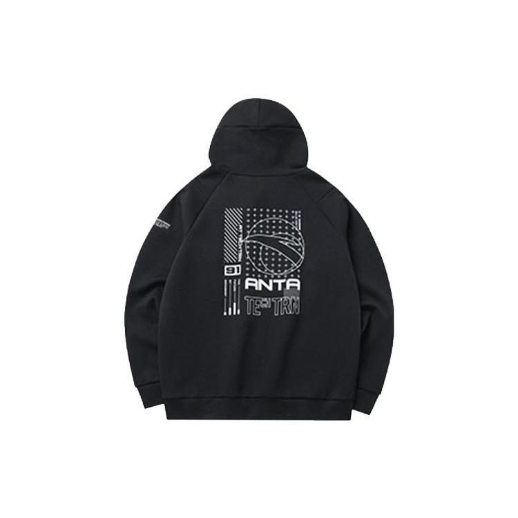 Anta Variety Training Collection Sweatshirts Men's Black Hooded Moderate Regular 952217703-5
