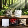 Silicone Wolf Head Embossed Mold Suitable for Resin Planter Candle Holder Crafting Jewelry Making Decorative Container