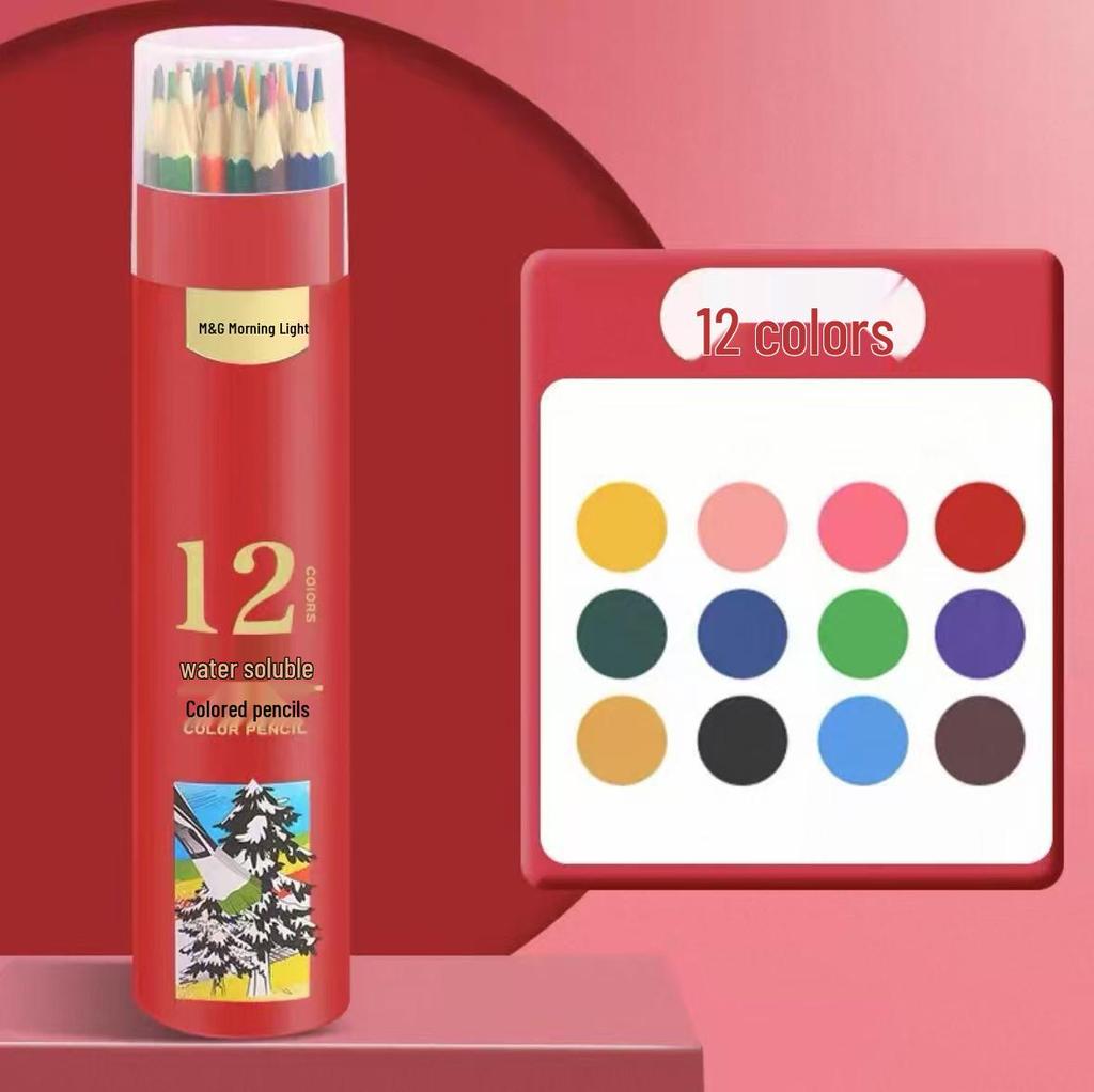 Morning Light Oil-Based & Water-Soluble Colored Pencils – 24 Erasable and 36 Hand-Painted Shades for Students