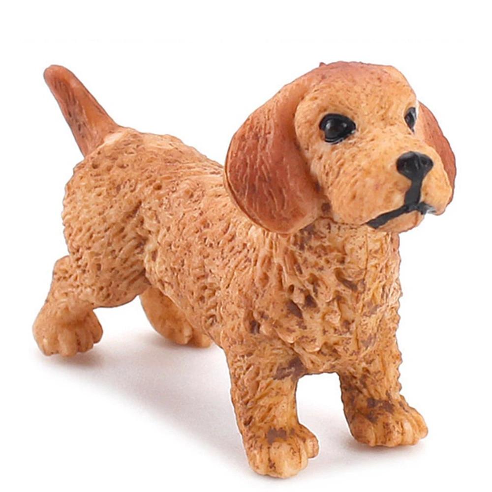 Figurky Simulace Pes Miniaturní Doplňky do pohádkové zahrady Model zvířete Mikro krajina Dětské vzdělávací Psí figurka