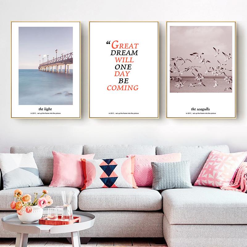 

Современный Приморский Чайка Цитаты Пейзаж Путешествия Стена Искусства Принт Холст Картина Картина Для Гостиной Стены Домашнего Декора Украшения
