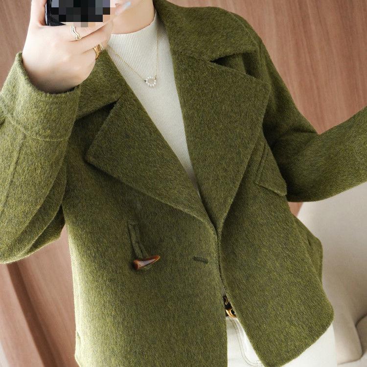 Fashion Women's Woolen Coat Short Warm Long Sleeve Jacket