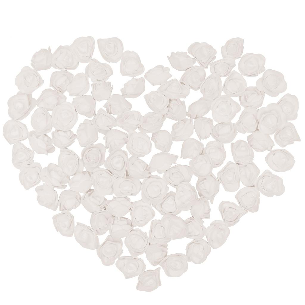 100Pcs 3.5cm Artificial Rose Heads Realistic Foam Fake Rose Heads for Wedding Decoration Party Home DIY Craft Projects