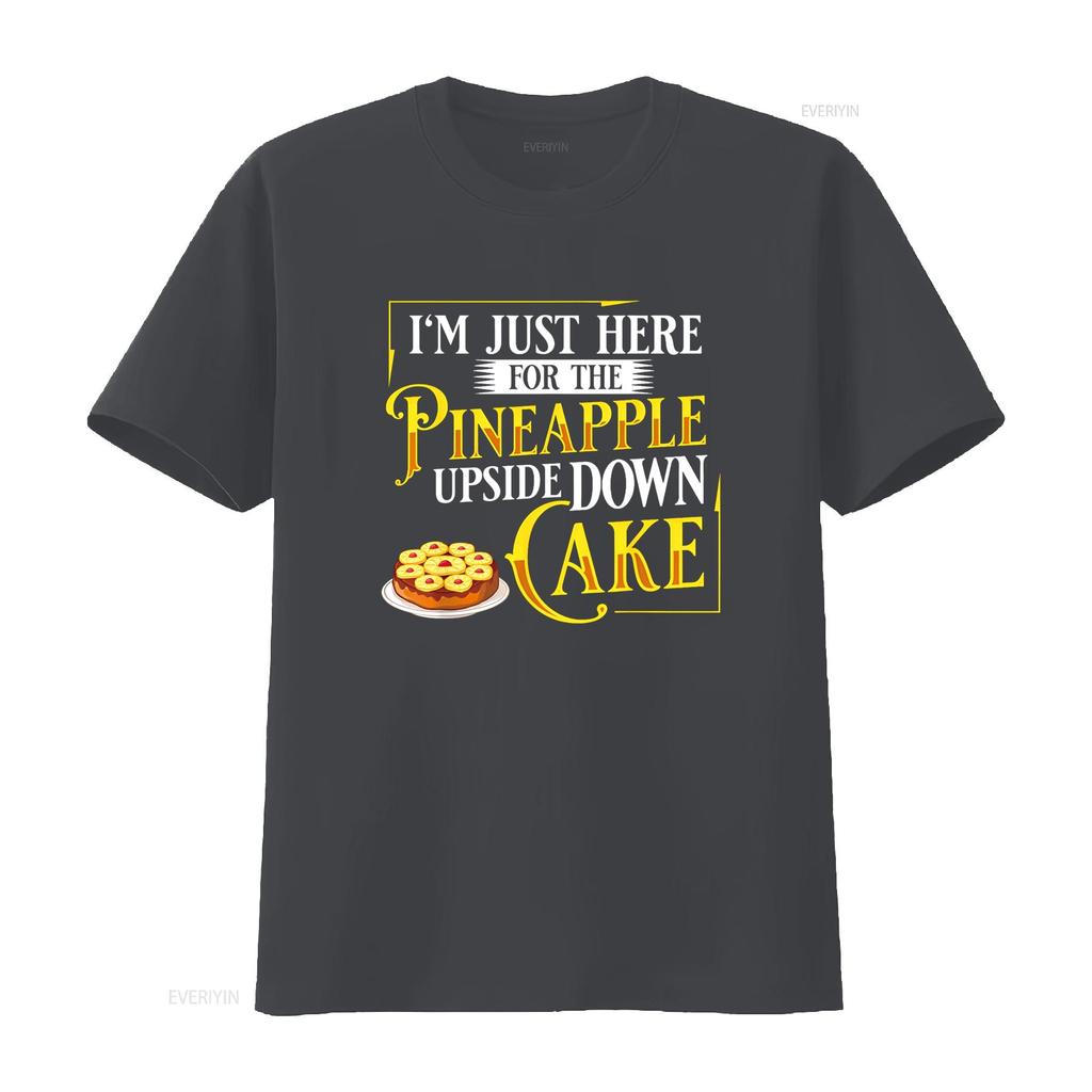 Pineapple Upside Down Cake Recipe Mix Filling T Shirt vintage Washed Casual homme Breathable Slightly graphic